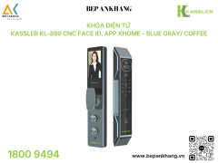 Khóa điện tử Kassler KL-899 CNC Face ID, App Xhome - Blue Gray/ Coffee